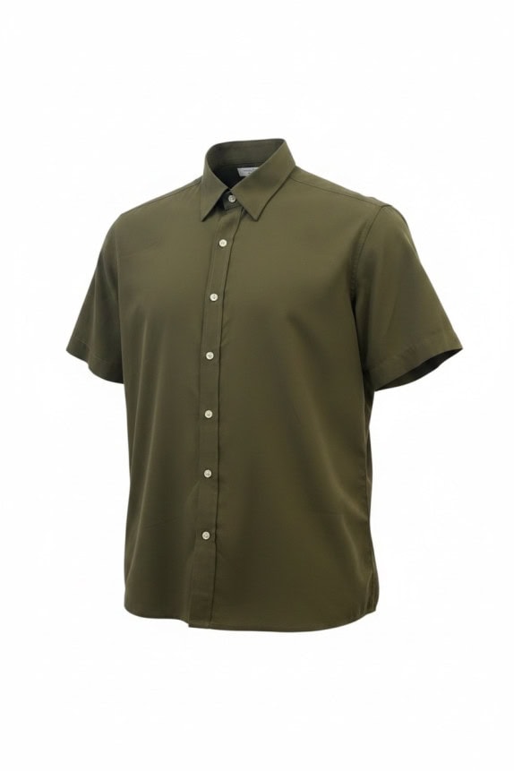 YVES SAINT LAURENT CAMICIA MINIMAL KHAKI UOMO PRE OWNED XL
