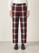 Thom Browne Fall 2009  PANTALONI CLASSIC CHECK ROSSO BLU UOMO PRE OWNED L