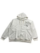 4F Felpa con cappuccio zip casual con stampa bianca da uomo XXL