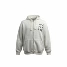 4F Felpa con cappuccio zip casual con stampa bianca da uomo XXL