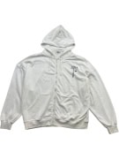 4F Ζακέτα Φούτερ με Κουκούλα Logo Λευκό Unisex XXL