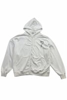 4F Ζακέτα Φούτερ με Κουκούλα Logo Λευκό Unisex XXL