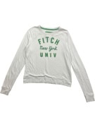Abercrombie & Fitch Φούτερ Cropped Casual Logo Λευκό Γυναικείο S