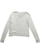 Abercrombie & Fitch Φούτερ Cropped Casual Logo Λευκό Γυναικείο S