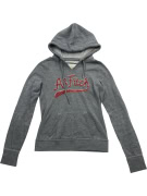 ABERCROMBIE & FITCH Φούτερ Hoodie Vintage Με Κεντημένο Λογότυπο Γκρι Γυναικείο S