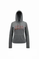ABERCROMBIE & FITCH Φούτερ Hoodie Vintage Με Κεντημένο Λογότυπο Γκρι Γυναικείο S