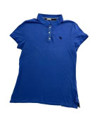 Abercrombie & Fitch Polo casual con logo blu da uomo L