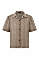ABERCROMBIE AND FITCH CAMICIA ANIMAL PRINT MARRONE UOMO PRE OWNED S