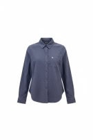 ABERCROMBIE FITCH ΠΟΥΚΑΜΙΣΟ MINIMAL ΣΚΟΥΡΟ ΜΠΛΕ ΓΥΝΑΙΚΕΙΟ PRE OWNED XS