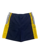 ADIDAS Bermuda sportivi vintage con 3 strisce blu/giallo unisex XL