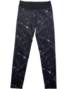 ADIDAS leggings sportivi con motivo marmorizzato nero/bianco da donna S