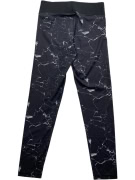 ADIDAS leggings sportivi con motivo marmorizzato nero/bianco da donna S