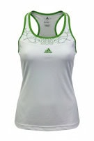 ADIDAS ATHLETIC TOP GRAPHIC WHITE GREEN WOMEN PRE OWNED S