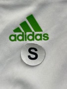 ADIDAS ATHLETIC TOP GRAPHIC WHITE GREEN WOMEN PRE OWNED S