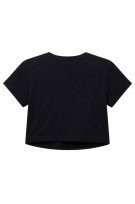 ADIDAS CROP TEE GRAPHIC NERO DONNA PRE OWNED S