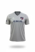 ADIDAS FC DALLAS FOOTBALL JERSEY SPORTSWEAR GREY MENS PRE OWNED M