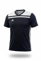 ADIDAS FOOTBALL JERSEY ATHLETIC BLACK WHITE MEN PRE OWNED L