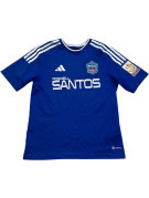 ADIDAS FOOTBALL JERSEY GRAPHIC BLUE MEN PRE OWNED S