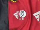 ADIDAS MAGLIA CALCIO RETRO ROSSO NERO UOMO PRE OWNED XS