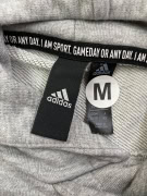 ADIDAS LOGO HOODIE GREY MEN'S M