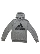 ADIDAS LOGO HOODIE GREY MEN'S M