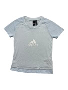 T-shirt sportiva da donna Adidas azzurra con dettagli in mesh