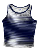 Adidas Γυναικείο Ριγέ Tank Top Μπλε-Λευκό