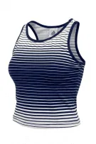 Adidas Γυναικείο Ριγέ Tank Top Μπλε-Λευκό