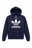 ADIDAS HOODIE STREETWEAR NAVY MEN PRE OWNED M