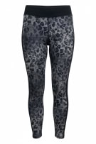 ADIDAS Leggings Animal Print Logo Black Grey Women’s L