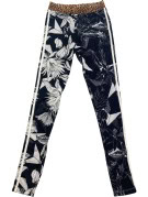 ADIDAS LEGGINGS GRAPHIC BLACK WOMENS PRE OWNED S