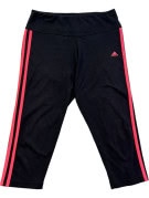 ADIDAS LEGGINGS CAPRI SPORTSWEAR NERO ROSA DONNA PRE OWNED M