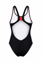 ADIDAS SWIMSUIT GRAPHIC BLACK RED WOMEN PRE OWNED S