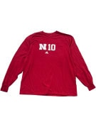 ADIDAS MAGLIA A MANICHE LUNGHE COLLEGIATE ROSSA UOMO PRE OWNED L