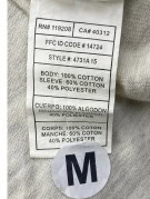 ADIDAS HENLEY T SHIRT SPORTSWEAR GREY MENS PRE OWNED M