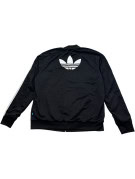 ADIDAS ORIGINALS TRACK JACKET SPORTSWEAR BLACK UNISEX PRE OWNED L