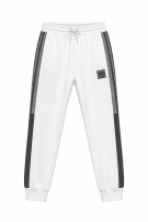 ADIDAS TRACK PANTS SPORTY WHITE MEN PRE OWNED L