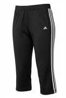 ADIDAS CAPRI TRACK PANTS SPORTSWEAR BLACK WOMENS PRE OWNED S