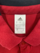 Adidas Polo Μπλούζα Sport Climalite Logo Print Κόκκινη Ανδρική L