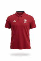 Adidas Polo Μπλούζα Sport Climalite Logo Print Κόκκινη Ανδρική L