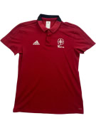 Adidas Polo Μπλούζα Sport Climalite Logo Print Κόκκινη Ανδρική L