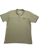 ADIDAS POLO T-SHIRT VINTAGE LOGO BEIGE MEN'S L