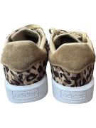 ADIDAS SNEAKERS LEOPARD PRINT LOGO BEIGE/BROWN WOMEN 39 1/3