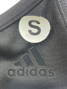 ADIDAS SPORTS BRA MINIMAL BLACK WOMEN PRE OWNED S