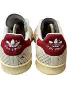 ADIDAS STAN SMITH SNEAKERS ΚΛΑΣΙΚΑ OFF WHITE ΚΟΚΚΙΝΟ UNISEX PRE OWNED EU 40