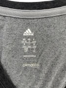ADIDAS T-SHIRT CLIMALITE ΜΕ ΛΑΙΜΟΚΟΨΗ V ΛΟΓΟΤΥΠΟ ΓΚΡΙ/ΚΙΤΡΙΝΟ ΓΥΝΑΙΚΕΙΟ S