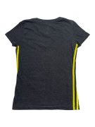 ADIDAS T-SHIRT CLIMALITE ΜΕ ΛΑΙΜΟΚΟΨΗ V ΛΟΓΟΤΥΠΟ ΓΚΡΙ/ΚΙΤΡΙΝΟ ΓΥΝΑΙΚΕΙΟ S