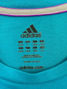 ADIDAS T-SHIRT WITH THREE STRIPES LOGO BLUE WOMEN'S L