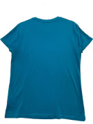 ADIDAS T-SHIRT WITH THREE STRIPES LOGO BLUE WOMEN'S L