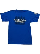 Adidas T-Shirt Notre Dame Football Big Logo Blu Unisex M
